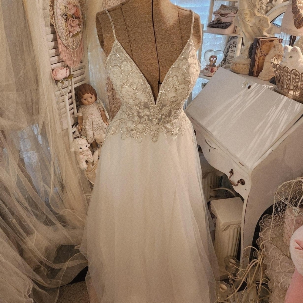 ♡ bling corset style princess wedding gown ♡
